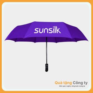 Ô dù gấp 3 tự động 2 chiều in logo