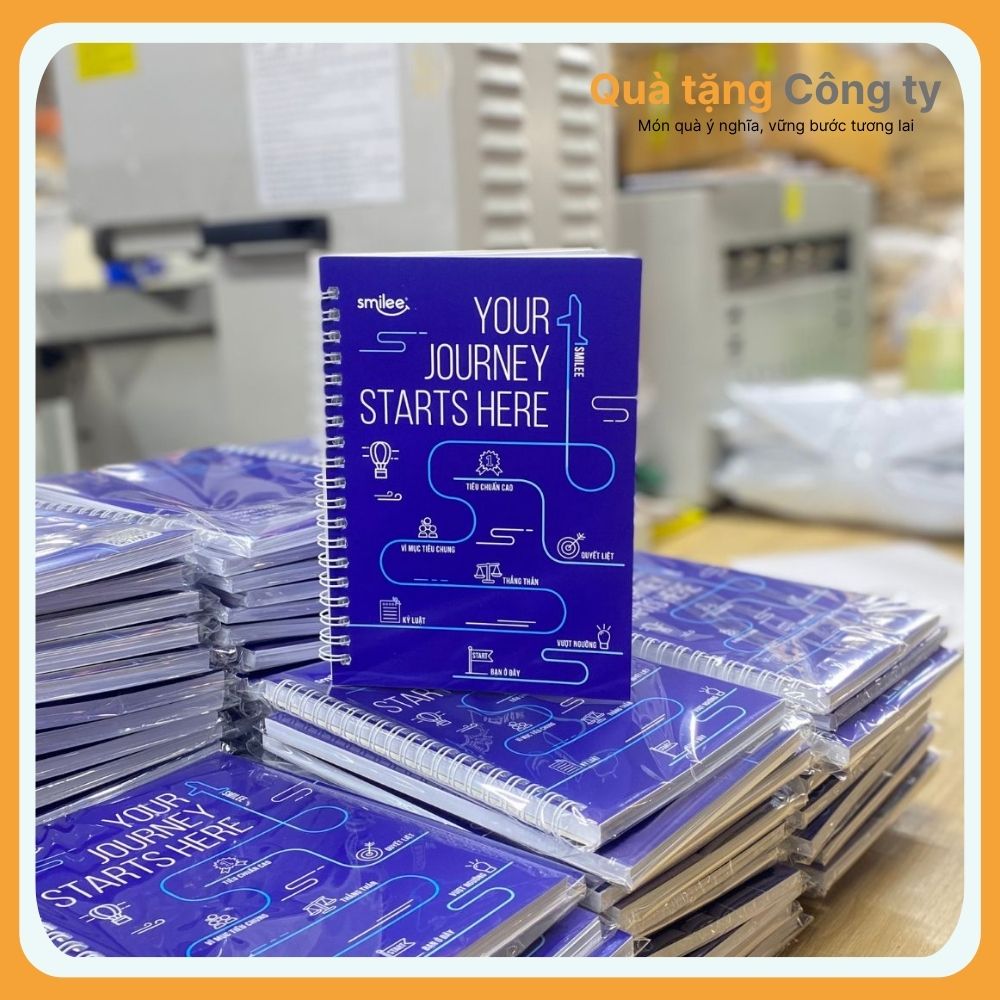 Sổ tay lò xo in logo