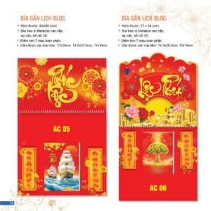 Lịch Bloc Đại Đặc Biệt 2027 AC Mẫu AC05 (40  x  60 cm) In Logo Doanh Nghiệp Giá Xưởng in logo doanh nghiệp quà tặng Tết tại Quà Tặng Công Ty VN