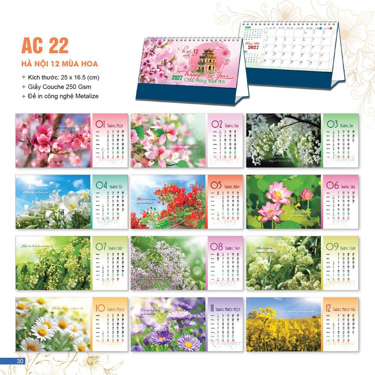 Lịch Bloc 2027 AC Mẫu AC22 - Hà Nội (25 x 16 cm) In Logo Doanh Nghiệp Giá Xưởng Lịch Bloc 2027 AC Mẫu AC22 - Hà Nội (25 x 16 cm) In Logo Doanh Nghiệp Giá Xưởng in logo doanh nghiệp quà tặng Tết tại Quà Tặng Công Ty VN