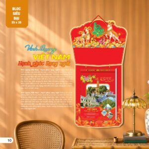 Lịch Bloc Siêu Đại 2027 AH Mẫu AH04 (25 x 35cm) In Logo Doanh Nghiệp Giá Xưởng in logo doanh nghiệp quà tặng Tết tại Quà Tặng Công Ty VN