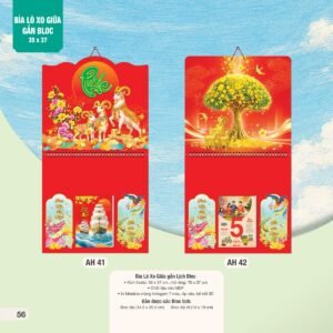 Lịch Treo Tường Lò Xo 2027 AH Mẫu AH41 (35 x 37 cm) In Logo Doanh Nghiệp Giá Xưởng in logo doanh nghiệp quà tặng Tết tại Quà Tặng Công Ty VN