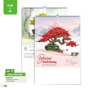 Lịch Treo Tường Lò Xo 7 Tờ 2027 AH Mẫu AH79 (40 x 60cm) In Logo Doanh Nghiệp Giá Xưởng in logo doanh nghiệp quà tặng Tết tại Quà Tặng Công Ty VN
