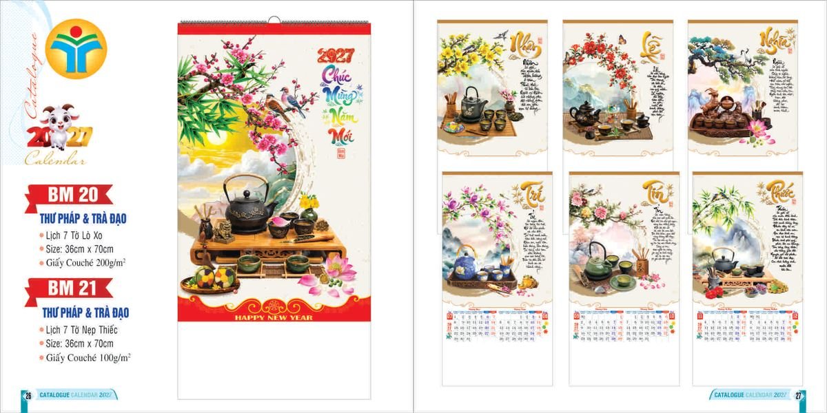 Lịch Để Bàn 2027 Bình Minh BM13 In Logo Doanh Nghiệp Giá Xưởng Lịch Để Bàn 2027 Bình Minh BM13 In Logo Doanh Nghiệp Giá Xưởng