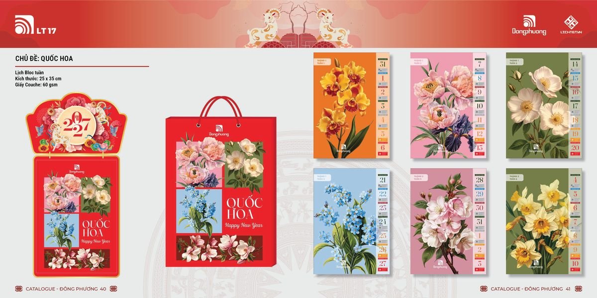 Lịch Bloc ĐP 2027 DP19 In Logo Doanh Nghiệp Giá Xưởng Lịch Bloc ĐP 2027 DP19 In Logo Doanh Nghiệp Giá Xưởng