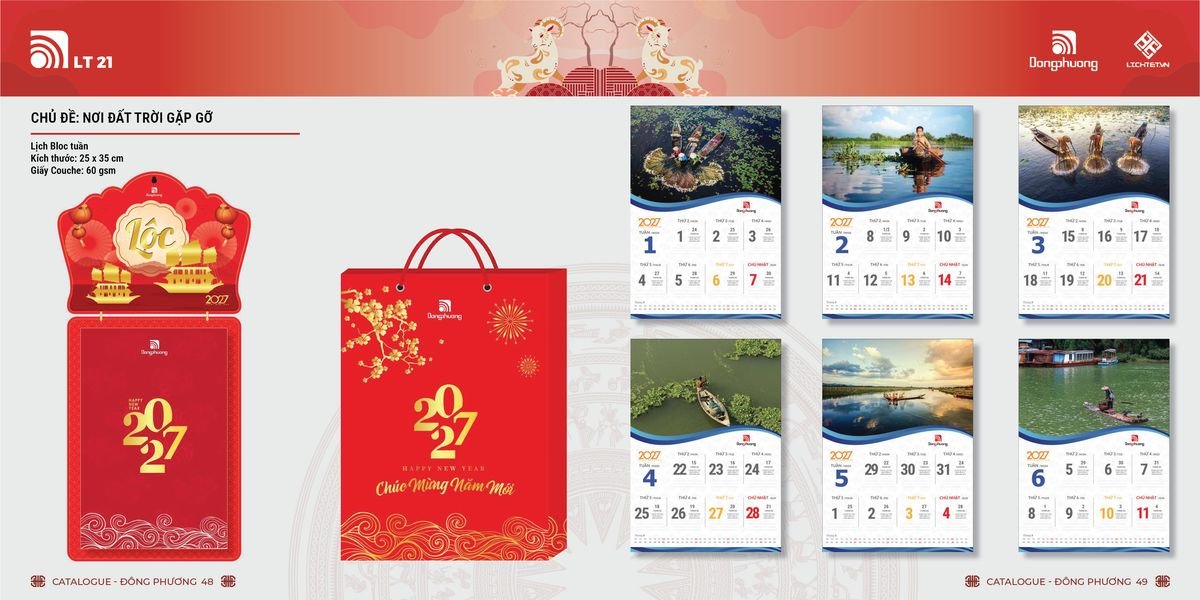 Lịch Bloc ĐP 2027 DP23 In Logo Doanh Nghiệp Giá Xưởng Lịch Bloc ĐP 2027 DP23 In Logo Doanh Nghiệp Giá Xưởng