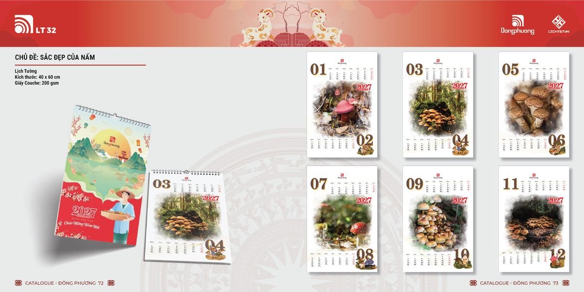 Lịch Bloc ĐP 2027 DP35 In Logo Doanh Nghiệp Giá Xưởng