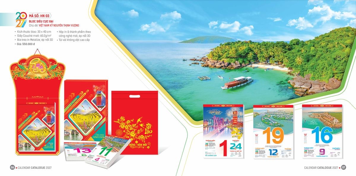 Lịch Bloc Hoa Niên 2027 ĐP DPHN02 In Logo Doanh Nghiệp Giá Xưởng Lịch Bloc Hoa Niên 2027 ĐP DPHN02 In Logo Doanh Nghiệp Giá Xưởng