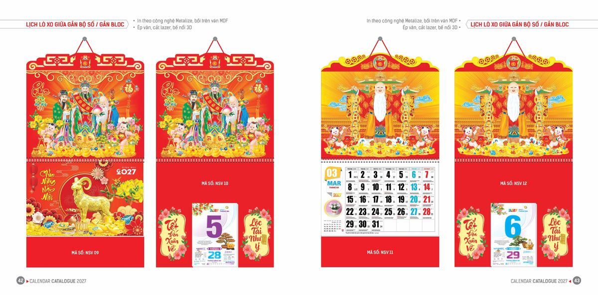 Lịch Bloc Hoa Niên 2027 ĐP DPHN20 In Logo Doanh Nghiệp Giá Xưởng