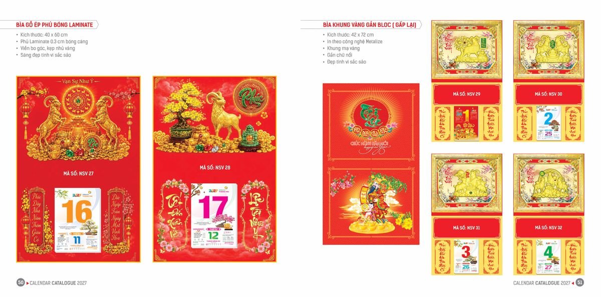 Lịch Bloc Hoa Niên 2027 ĐP DPHN24 In Logo Doanh Nghiệp Giá Xưởng
