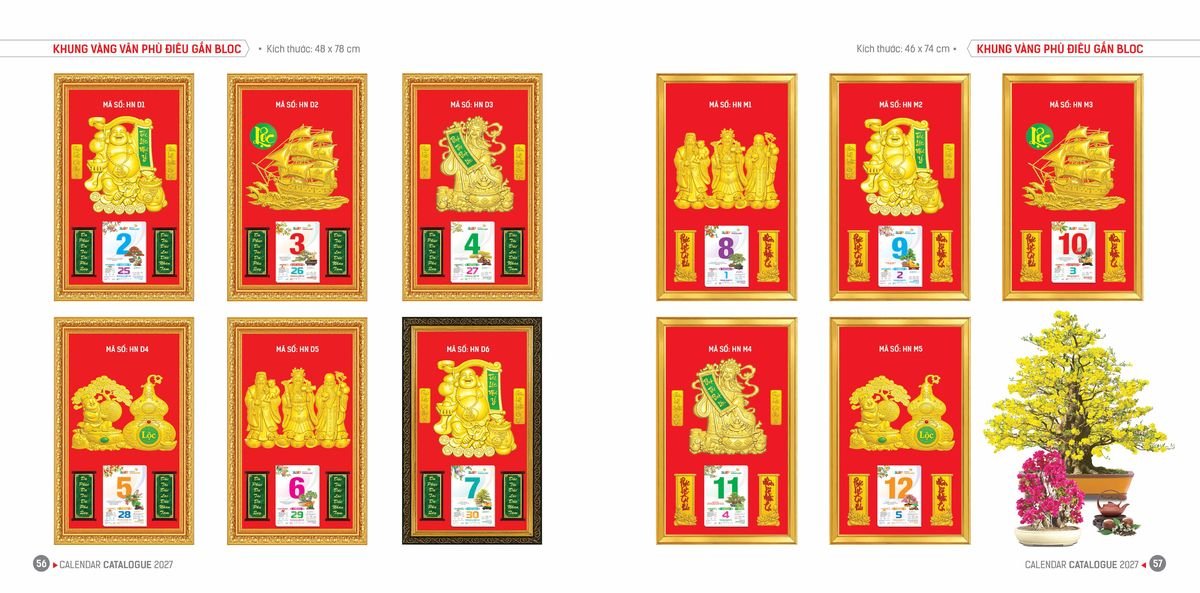 Lịch Bloc Hoa Niên 2027 ĐP DPHN27 In Logo Doanh Nghiệp Giá Xưởng