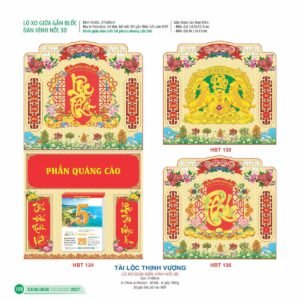 Lịch Treo Tường Lò Xo 2027 HBT Mẫu HBT136 (37 x 68cm) In Logo Doanh Nghiệp Giá Xưởng in logo doanh nghiệp quà tặng Tết tại Quà Tặng Công Ty VN