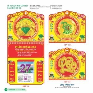 Lịch Treo Tường Lò Xo 2027 HBT Mẫu HBT156 (30 x 60cm) In Logo Doanh Nghiệp Giá Xưởng in logo doanh nghiệp quà tặng Tết tại Quà Tặng Công Ty VN