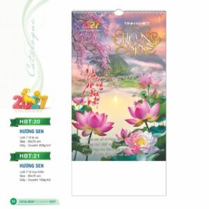 Lịch Treo Tường Lò Xo 2027 HBT Mẫu HBT20 (36 x 70cm) In Logo Doanh Nghiệp Giá Xưởng in logo doanh nghiệp quà tặng Tết tại Quà Tặng Công Ty VN