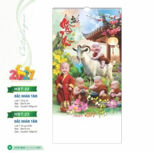 Lịch Treo Tường Lò Xo 2027 HBT Mẫu HBT23 (36 x 70cm) In Logo Doanh Nghiệp Giá Xưởng in logo doanh nghiệp quà tặng Tết tại Quà Tặng Công Ty VN