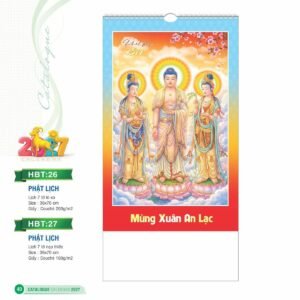 Lịch Treo Tường Lò Xo 2027 HBT Mẫu HBT26 (36 x 70cm) In Logo Doanh Nghiệp Giá Xưởng in logo doanh nghiệp quà tặng Tết tại Quà Tặng Công Ty VN