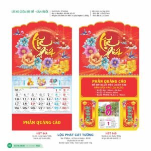 Lịch Treo Tường Lò Xo 2027 HBT Mẫu HBT95B (14  x  15 cm) In Logo Doanh Nghiệp Giá Xưởng in logo doanh nghiệp quà tặng Tết tại Quà Tặng Công Ty VN