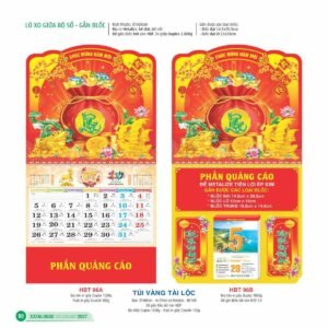 Lịch Treo Tường Lò Xo 2027 HBT Mẫu HBT96A (20  x  21 cm) In Logo Doanh Nghiệp Giá Xưởng in logo doanh nghiệp quà tặng Tết tại Quà Tặng Công Ty VN