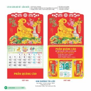 Lịch Treo Tường Lò Xo 2027 HBT Mẫu HBT98B (13 x 19cm) In Logo Doanh Nghiệp Giá Xưởng in logo doanh nghiệp quà tặng Tết tại Quà Tặng Công Ty VN