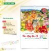 Lịch Treo Tường 2027 HT Mẫu HT53 (40 x 60cm) In Logo Doanh Nghiệp Giá Xưởng in logo doanh nghiệp quà tặng Tết tại Quà Tặng Công Ty VN