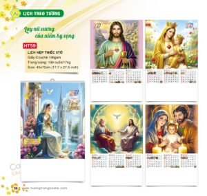 quà tặng tổng kết cuối năm Lịch Treo Tường Nẹp Thiếc 2027 HT Mẫu HT59 (45 x 70cm) In Logo Doanh Nghiệp Giá Xưởng