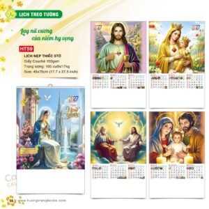 Lịch Treo Tường Nẹp Thiếc 2027 HT Mẫu HT59 (45 x 70cm) In Logo Doanh Nghiệp Giá Xưởng in logo doanh nghiệp quà tặng Tết tại Quà Tặng Công Ty VN