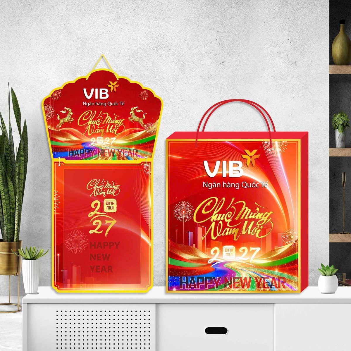 Lịch Khánh Gỗ Lamina 2 Đầu 2027 LM2D_061 - Quà Tặng Công Ty