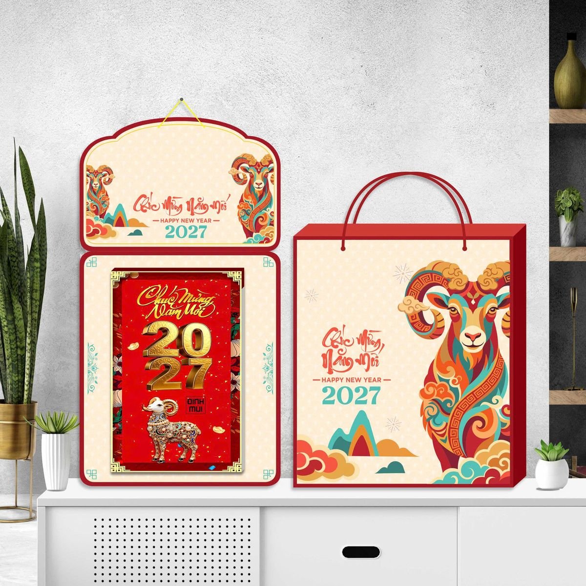 Lịch Khánh Gỗ Lamina 2 Đầu 2027 LM2D_064 - Quà Tặng Công Ty