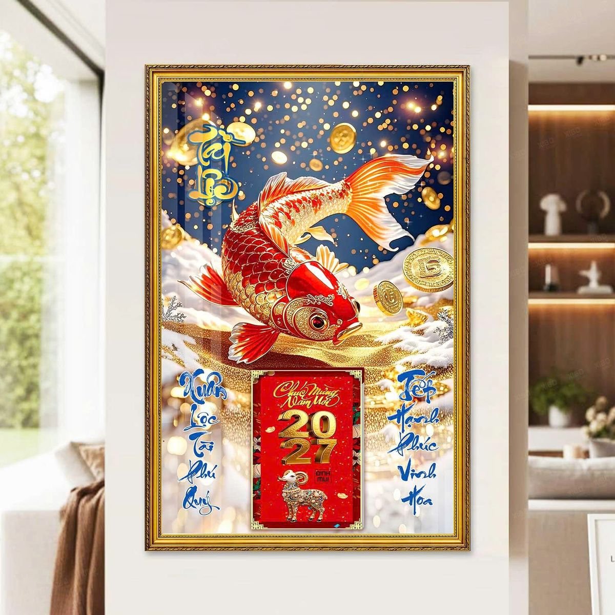 Lịch Gỗ Lamina Cao Cấp 40x60cm 2027 LM406_058 - Quà Tặng Công Ty