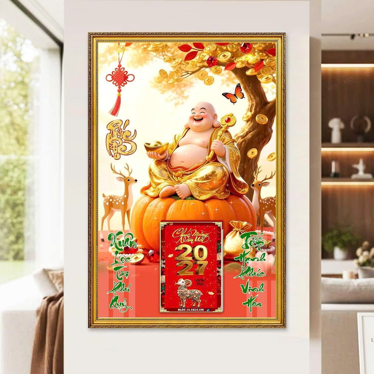 Lịch Gỗ Lamina Cao Cấp 40x60cm 2027 LM406_059 - Quà Tặng Công Ty