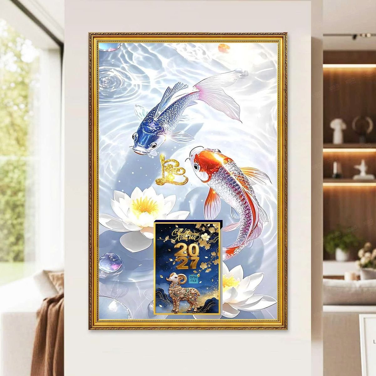 Lịch Gỗ Lamina Cao Cấp 40x60cm 2027 LM406_061 - Quà Tặng Công Ty