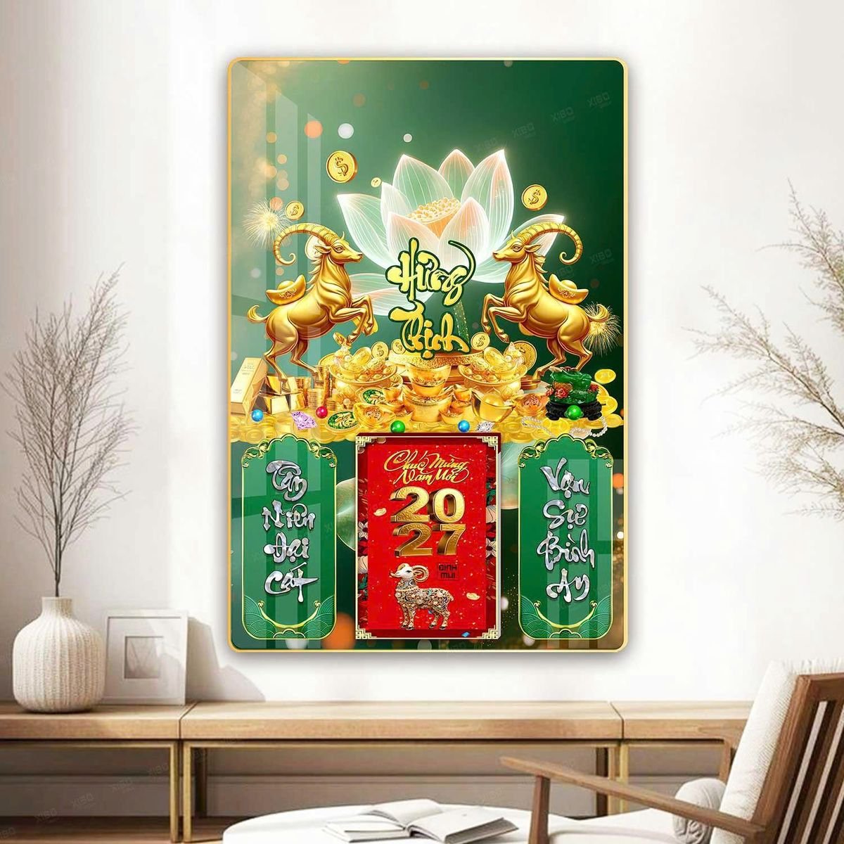Lịch Gỗ Lamina Cao Cấp 40x60cm 2027 LM406_072 - Quà Tặng Công Ty