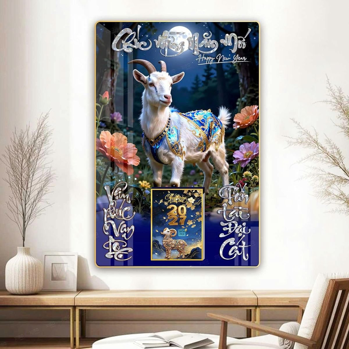 Lịch Gỗ Lamina Cao Cấp 40x60cm 2027 LM406_074 - Quà Tặng Công Ty