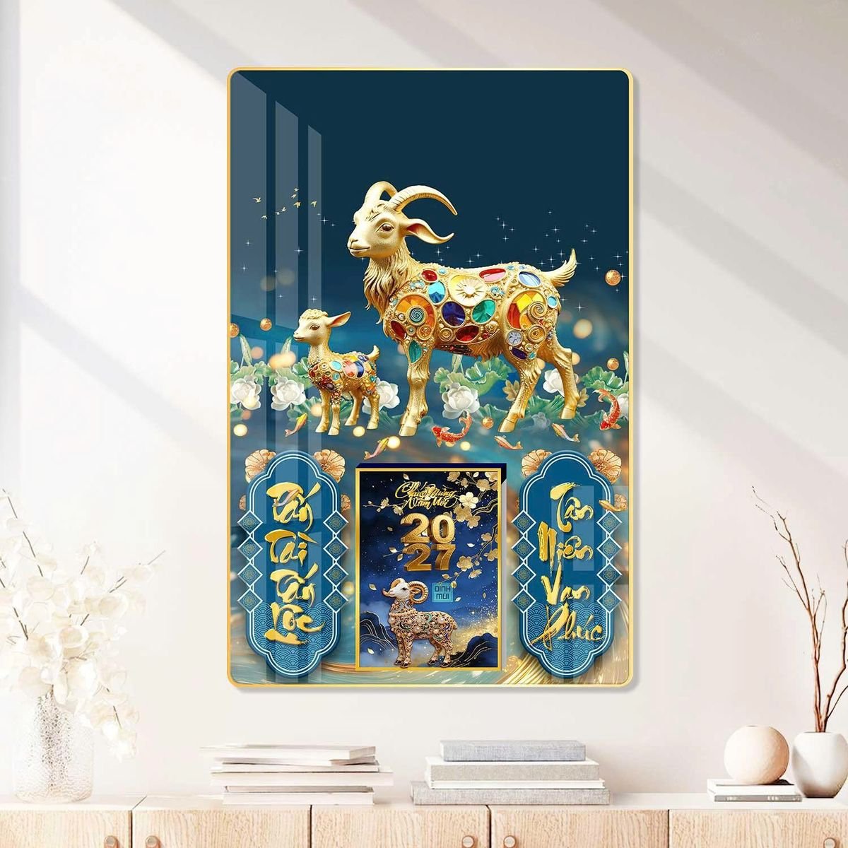 Lịch Gỗ Lamina Cao Cấp 40x60cm 2027 LM406_084 - Quà Tặng Công Ty