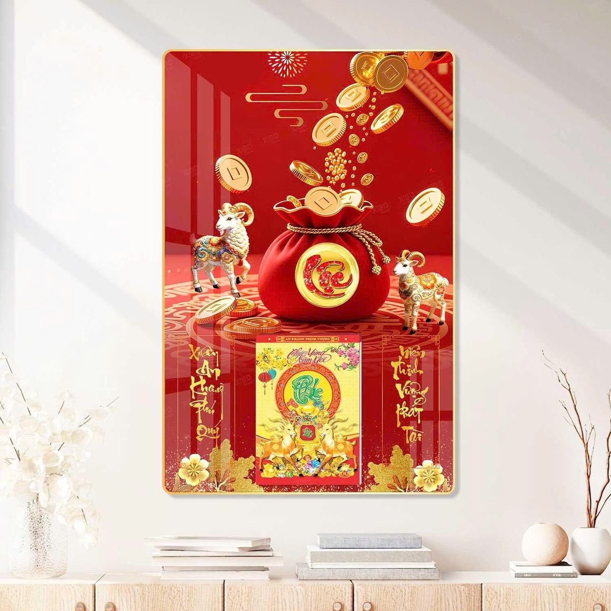 Lịch Gỗ Lamina Cao Cấp 40x60cm 2027 LM406_088 - Quà Tặng Công Ty