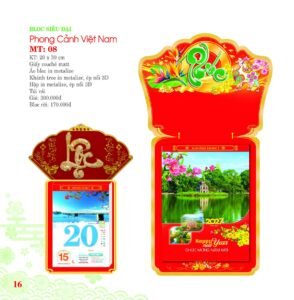 quà tặng tổng kết cuối năm Lịch Bloc Siêu Đại 2027 MT Mẫu MT08 (20 x 30cm) In Logo Doanh Nghiệp Giá Xưởng