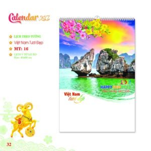 Lịch Treo Tường Lò Xo 2027 MT Mẫu MT16 (40 x 60cm) In Logo Doanh Nghiệp Giá Xưởng in logo doanh nghiệp quà tặng Tết tại Quà Tặng Công Ty VN