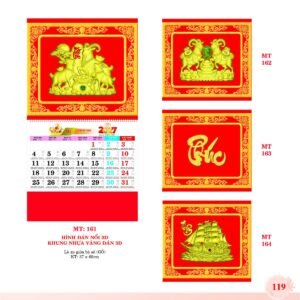 Lịch Treo Tường Lò Xo 2027 MT Mẫu MT163 (37 x 68cm) In Logo Doanh Nghiệp Giá Xưởng in logo doanh nghiệp quà tặng Tết tại Quà Tặng Công Ty VN
