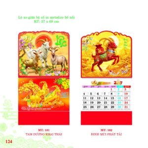Lịch Treo Tường Lò Xo 2027 MT Mẫu MT182 (37 x 68cm) In Logo Doanh Nghiệp Giá Xưởng in logo doanh nghiệp quà tặng Tết tại Quà Tặng Công Ty VN