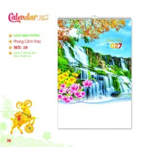 Lịch Treo Tường Lò Xo 2027 MT Mẫu MT19 (40 x 60 cm) In Logo Doanh Nghiệp Giá Xưởng in logo doanh nghiệp quà tặng Tết tại Quà Tặng Công Ty VN