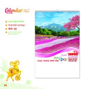 Lịch Treo Tường Lò Xo 2027 MT Mẫu MT22 (40 x 60cm) In Logo Doanh Nghiệp Giá Xưởng in logo doanh nghiệp quà tặng Tết tại Quà Tặng Công Ty VN