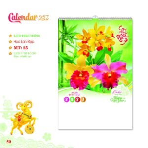 Lịch Treo Tường Lò Xo 2027 MT Mẫu MT25 (40 x 60cm) In Logo Doanh Nghiệp Giá Xưởng in logo doanh nghiệp quà tặng Tết tại Quà Tặng Công Ty VN