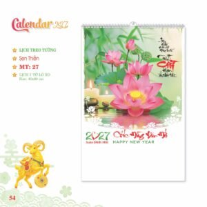 Lịch Treo Tường Lò Xo 2027 MT Mẫu MT27 (40 x 60cm) In Logo Doanh Nghiệp Giá Xưởng in logo doanh nghiệp quà tặng Tết tại Quà Tặng Công Ty VN