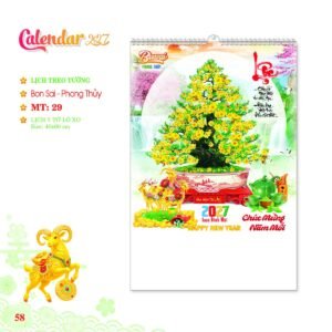 Lịch Treo Tường Lò Xo 2027 MT Mẫu MT29 (40 x 60cm) In Logo Doanh Nghiệp Giá Xưởng in logo doanh nghiệp quà tặng Tết tại Quà Tặng Công Ty VN