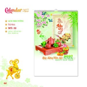 Lịch Treo Tường Lò Xo 2027 MT Mẫu MT32 (40 x 60cm) In Logo Doanh Nghiệp Giá Xưởng in logo doanh nghiệp quà tặng Tết tại Quà Tặng Công Ty VN