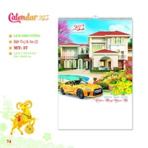 Lịch Treo Tường Lò Xo 2027 MT Mẫu MT37 (40 x 60cm) In Logo Doanh Nghiệp Giá Xưởng in logo doanh nghiệp quà tặng Tết tại Quà Tặng Công Ty VN