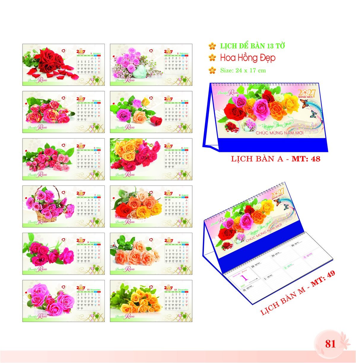 Lịch Để Bàn 2027 MT Mẫu MT49 (24 x 17cm) In Logo Doanh Nghiệp Giá Xưởng Lịch Để Bàn 2027 MT Mẫu MT49 (24 x 17cm) In Logo Doanh Nghiệp Giá Xưởng in logo doanh nghiệp quà tặng Tết tại Quà Tặng Công Ty VN