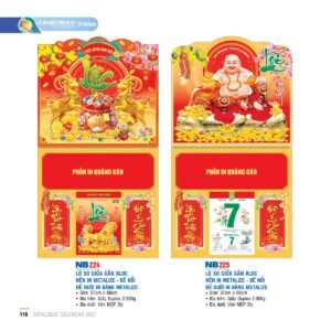 Lịch Treo Tường Lò Xo 2027 NB Mẫu NB225 (37 x 68cm) In Logo Doanh Nghiệp Giá Xưởng in logo doanh nghiệp quà tặng Tết tại Quà Tặng Công Ty VN