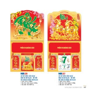 Lịch Treo Tường Lò Xo 2027 NB Mẫu NB226 (40 x 60 cm) In Logo Doanh Nghiệp Giá Xưởng in logo doanh nghiệp quà tặng Tết tại Quà Tặng Công Ty VN