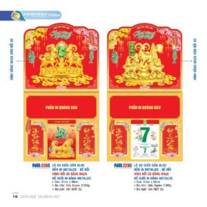 Lịch Treo Tường Lò Xo 2027 NB Mẫu NB229D (37 x 68cm) In Logo Doanh Nghiệp Giá Xưởng in logo doanh nghiệp quà tặng Tết tại Quà Tặng Công Ty VN